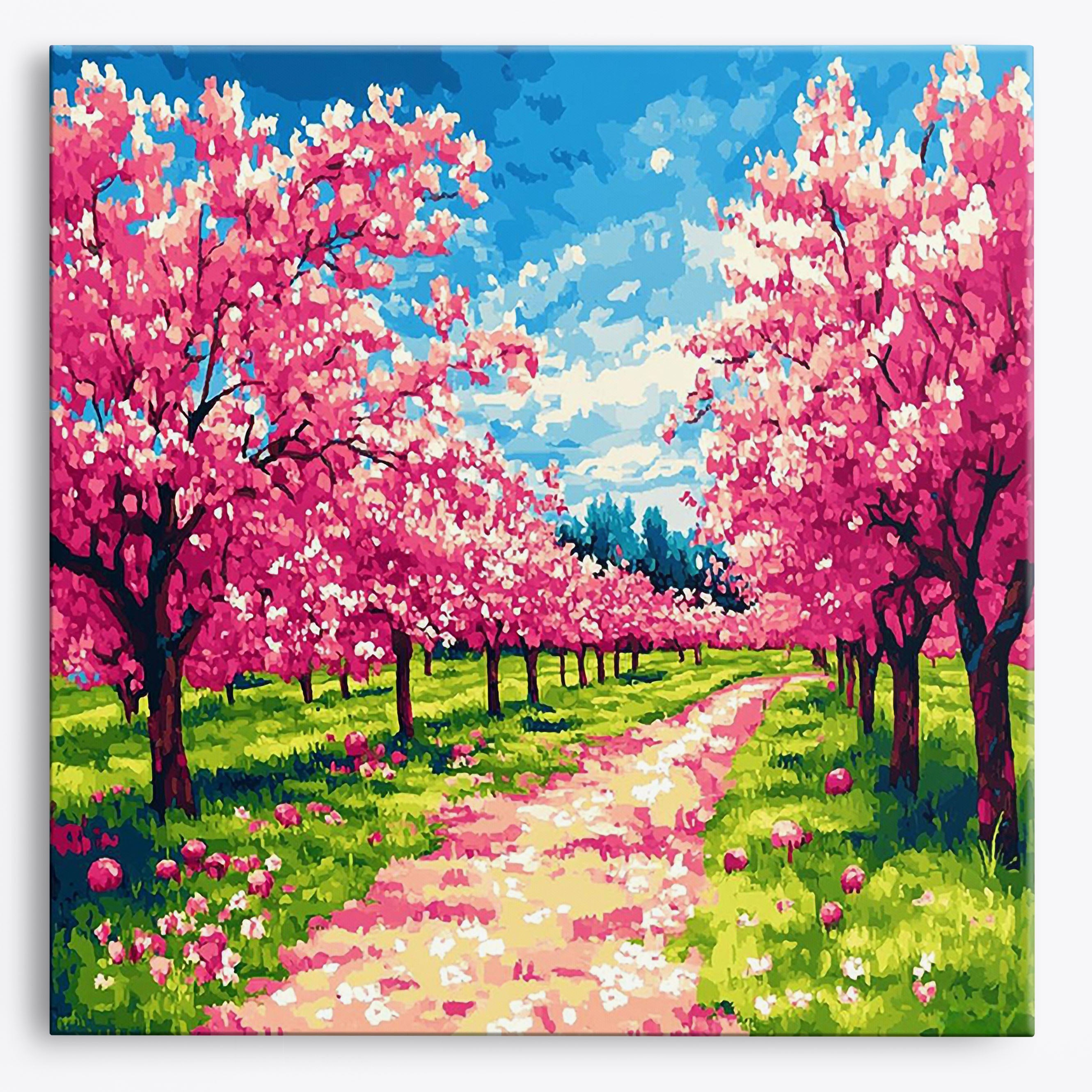 Apple Blossoms No Frame / Regular (15.75"x15.75"/40x40cm) / 24 colors