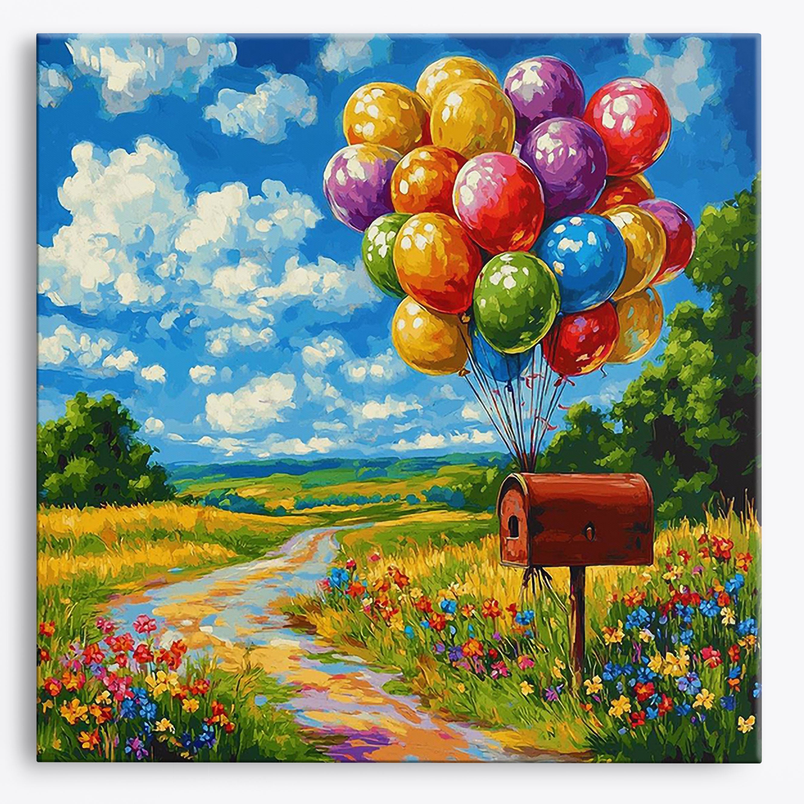 Balloon Blooms No Frame / Regular (15.75"x15.75"/40x40cm) / 24 colors