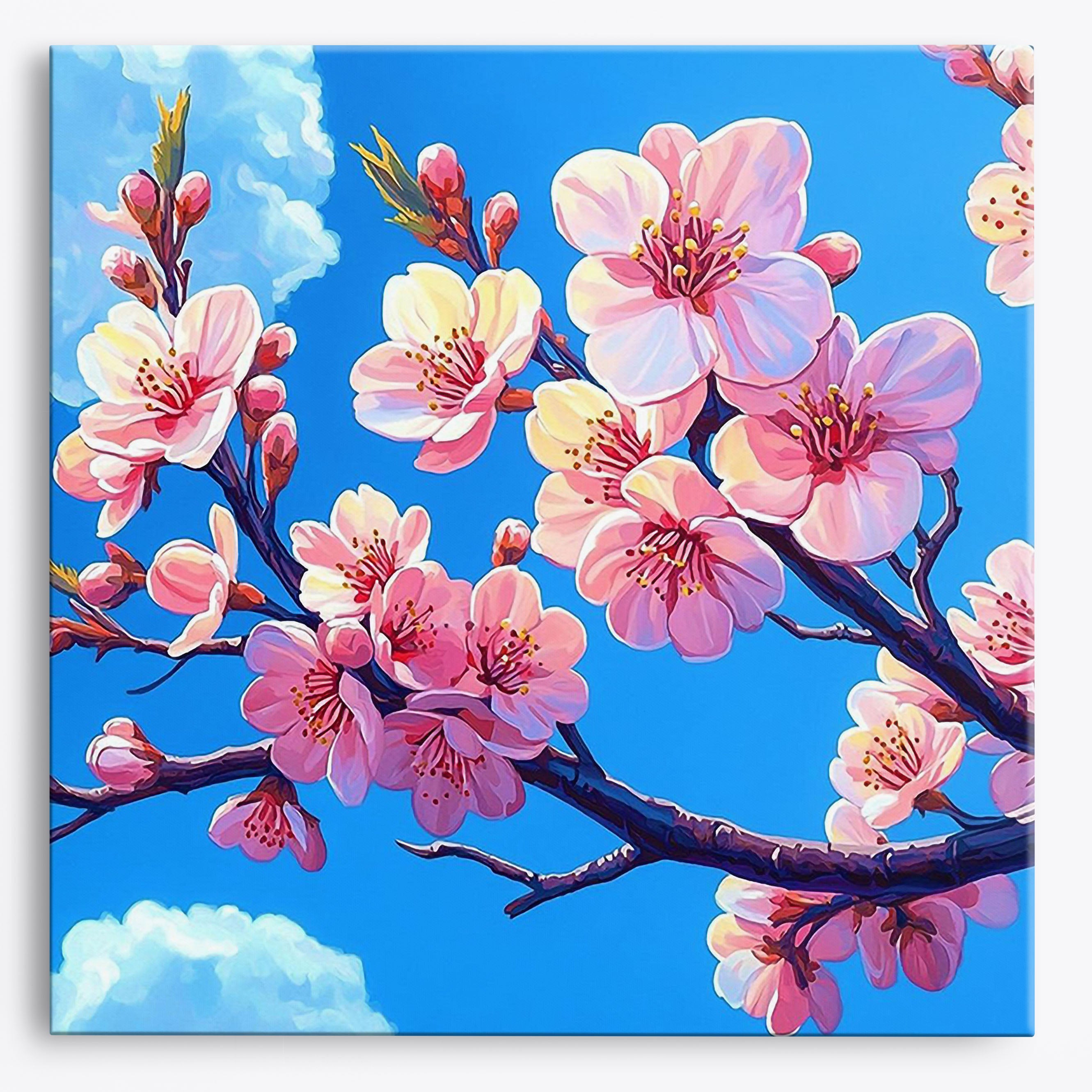 Cherry Bloom No Frame / Regular (15.75"x15.75"/40x40cm) / 24 colors