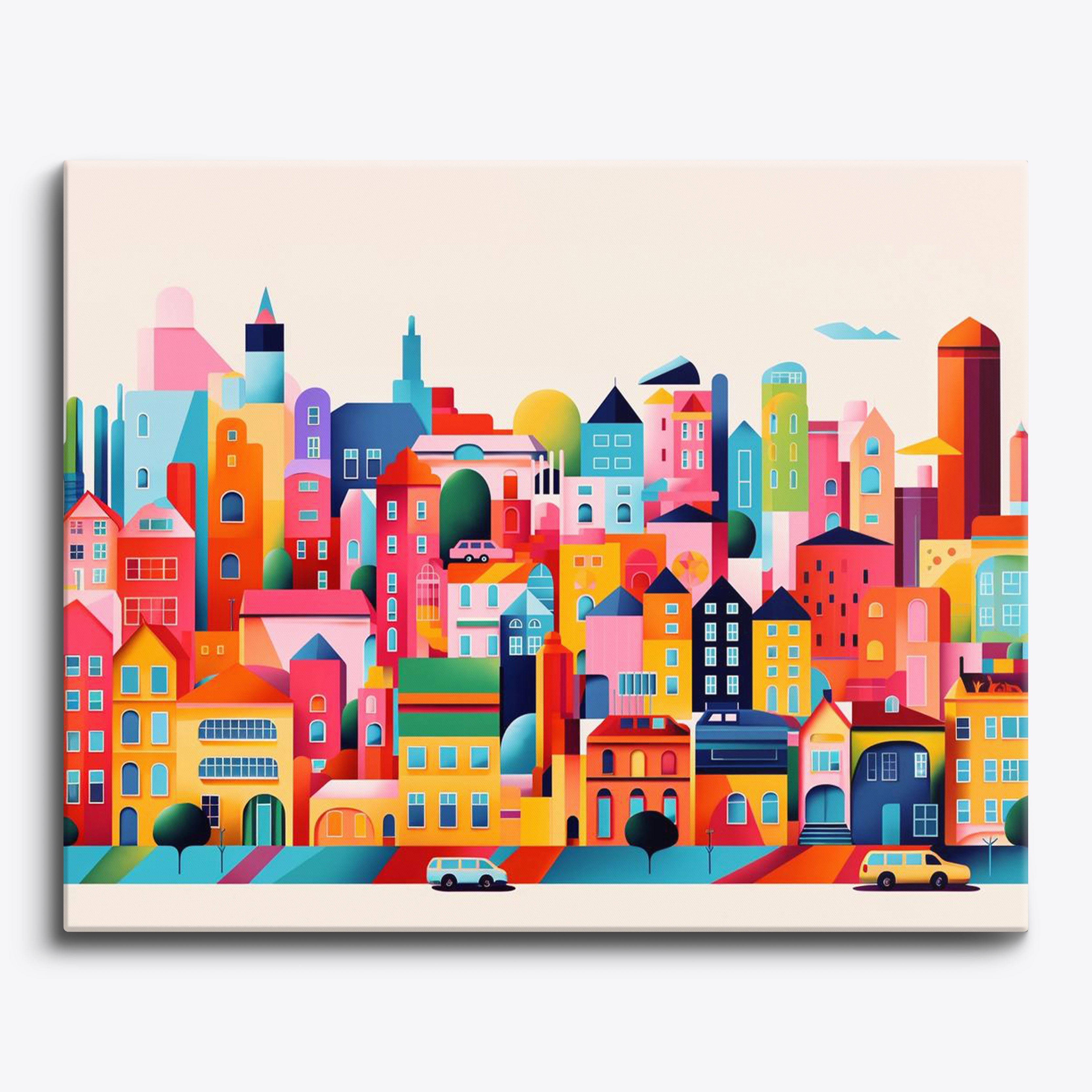Colorful Cityscapes No Frame / 24 colors