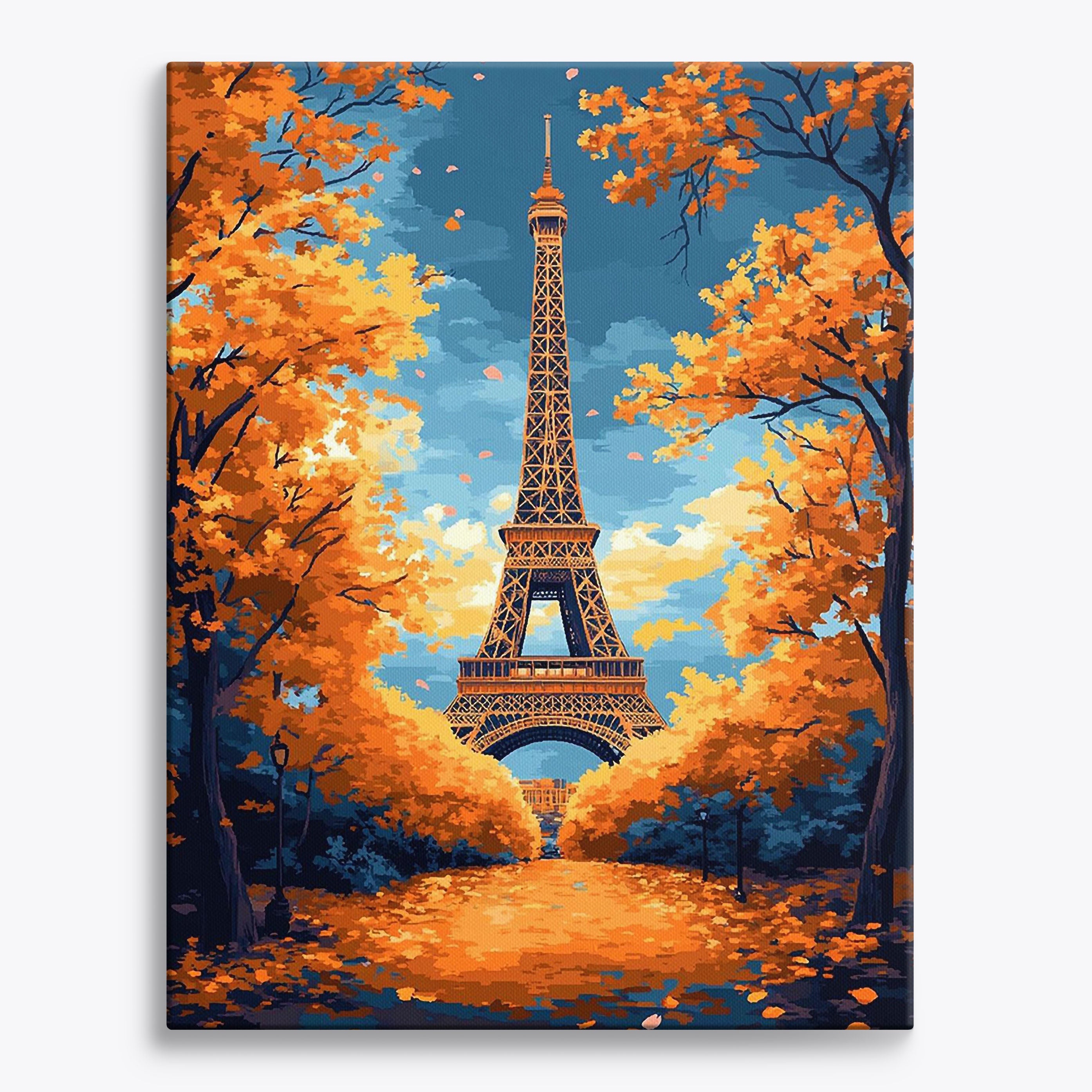 Floral Tower Scene No Frame / Regular (19.7"x15.75"/50x40cm) / 24 colors