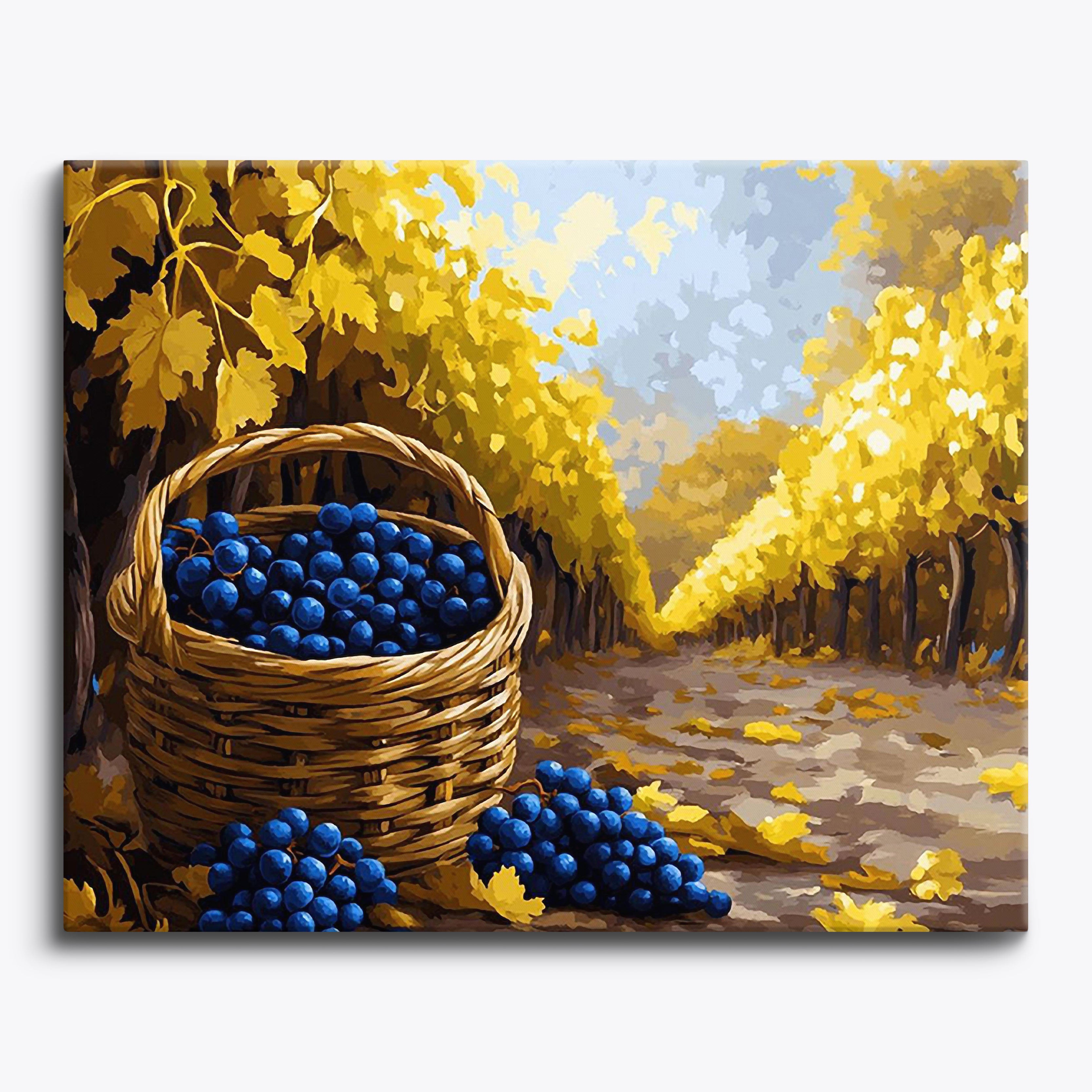 Grape Basket Bounty No Frame / Regular (15.75"x19.7"/40x50cm) / 24 colors