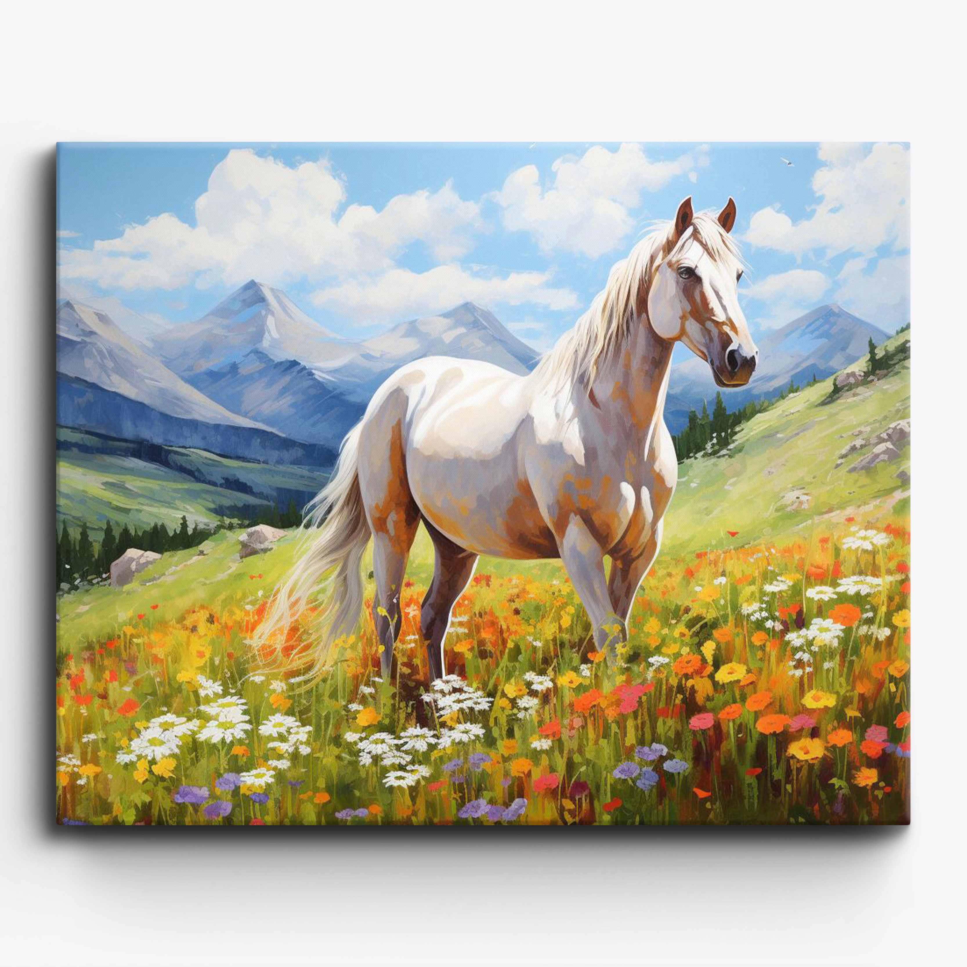 Le cheval blanc de Meadow's Grace