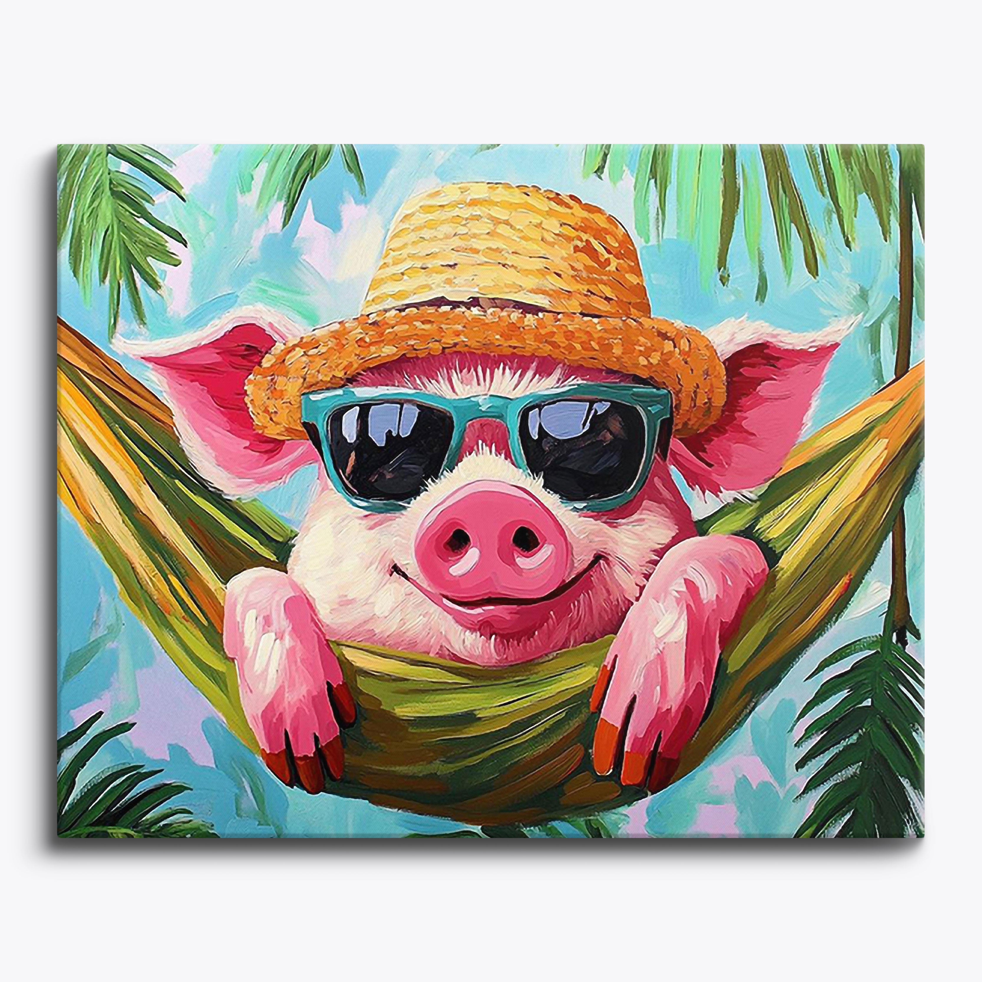 Sunny Swine No Frame / Regular (15.75"x19.7"/40x50cm) / 24 colors