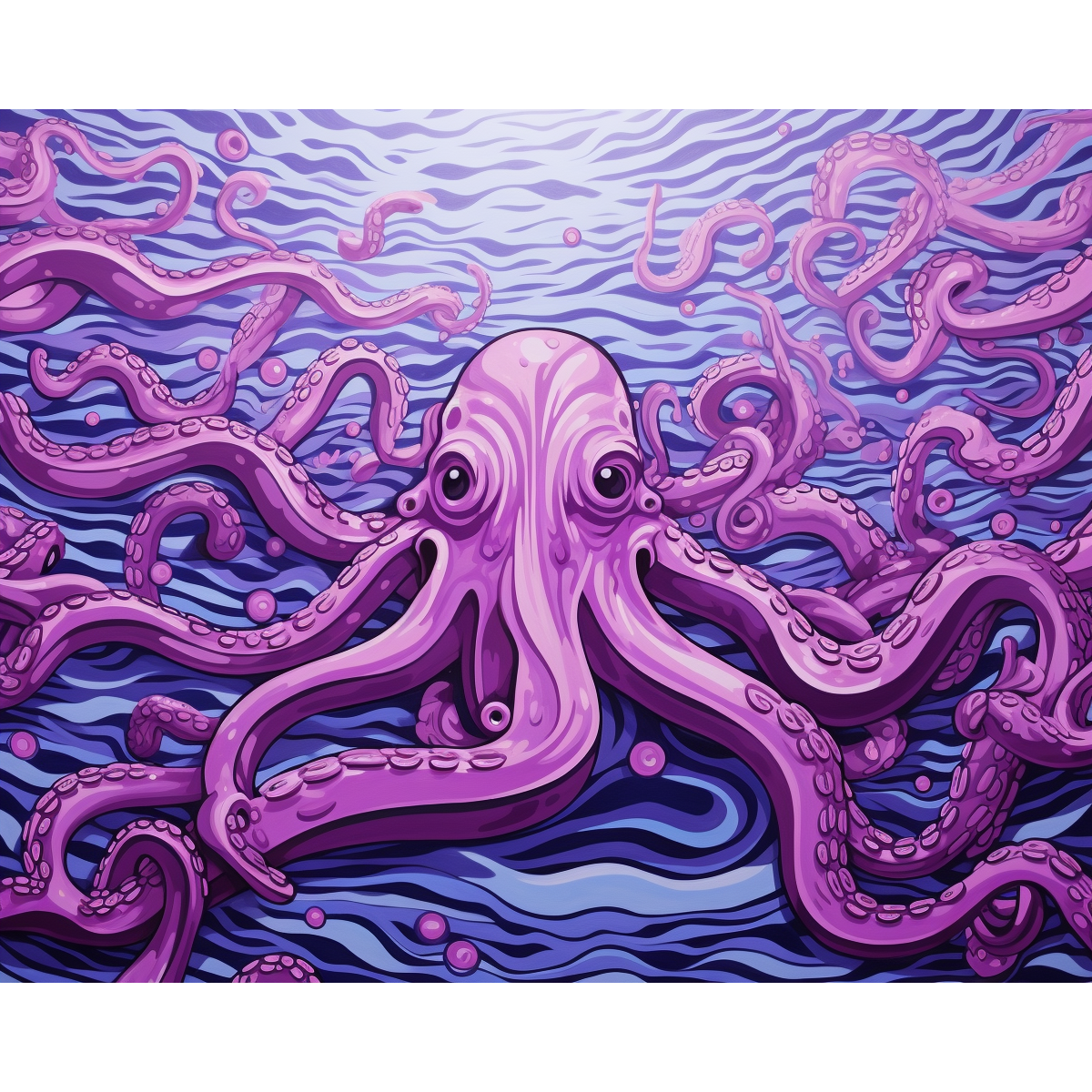 Lively Purple Octopus