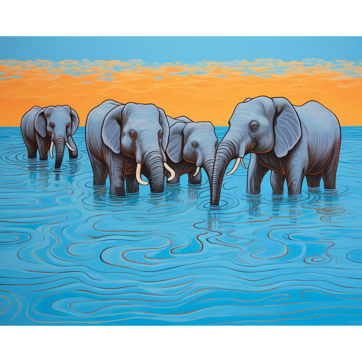 Pastel Elephants