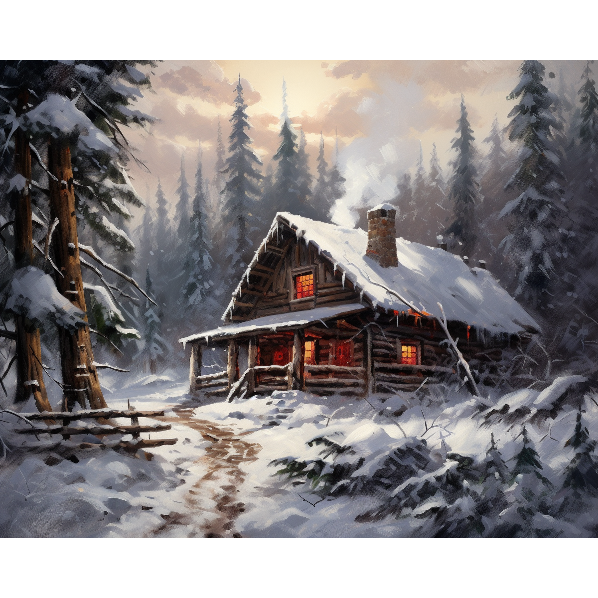 Snowy Cabin Retreat